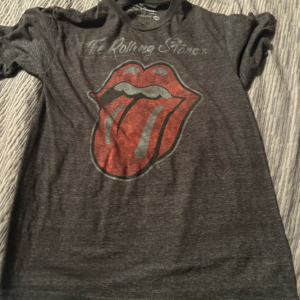 The Rolling Stones Kids Charcoal T-Shirt with Red Logo